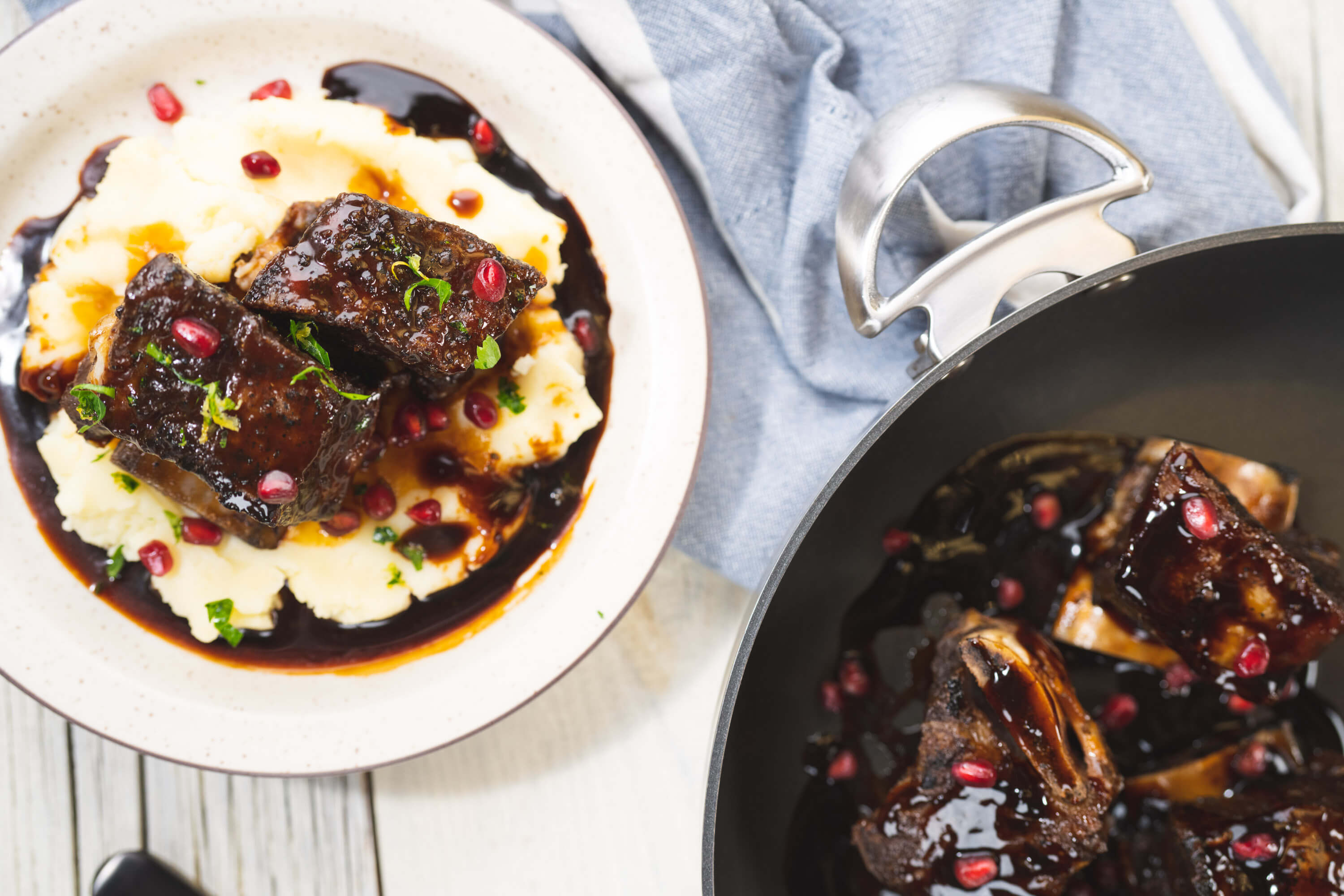 Pomegranate Braised Short Ribs