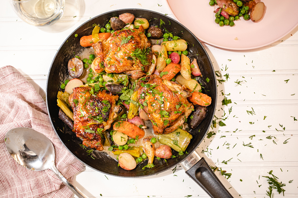 One Pan Chicken with Spring Vegetables