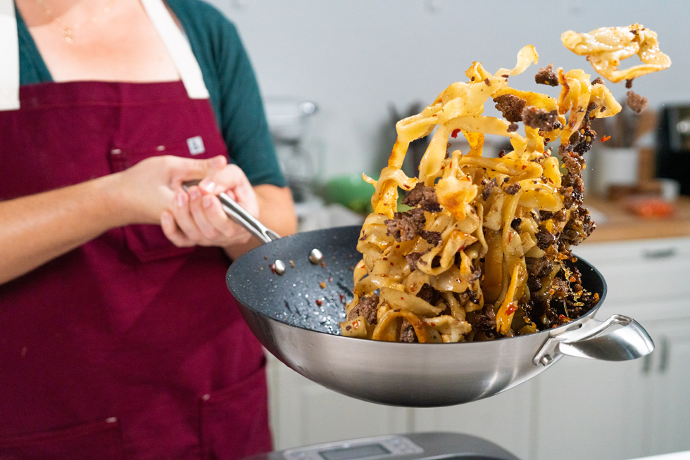 Hand Pulled Chinese Wok Noodles