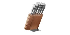 CLASSIC STAINLESS STEEL 7pc Knife Block Set